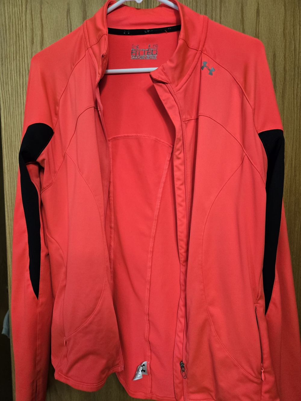 Under Armour Women’s Coral-Red Zip Athletic Jacket